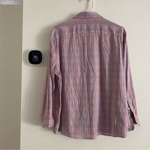 Faherty Pink and Blue Checkered Casual Shirt size Large